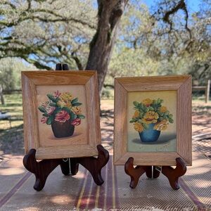 Floral Framed Oil Paintings by Artist Eric Linnell